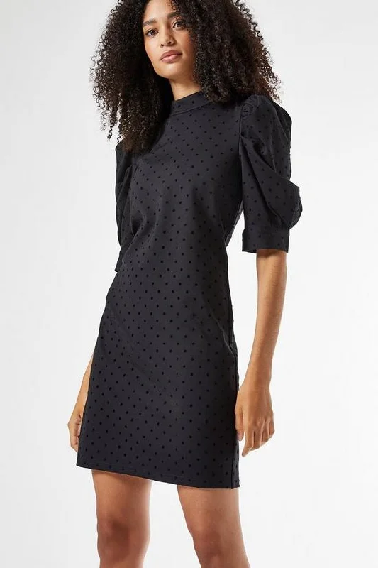 Wrap - Style Women Dress with Adjustable Fit for All Body TypesBlack Spot Ponte Mini Shift Dress Wrap - Style Women Dress with Adjustable Fit for All Body TypesBlack Spot Ponte Mini Shift Dress