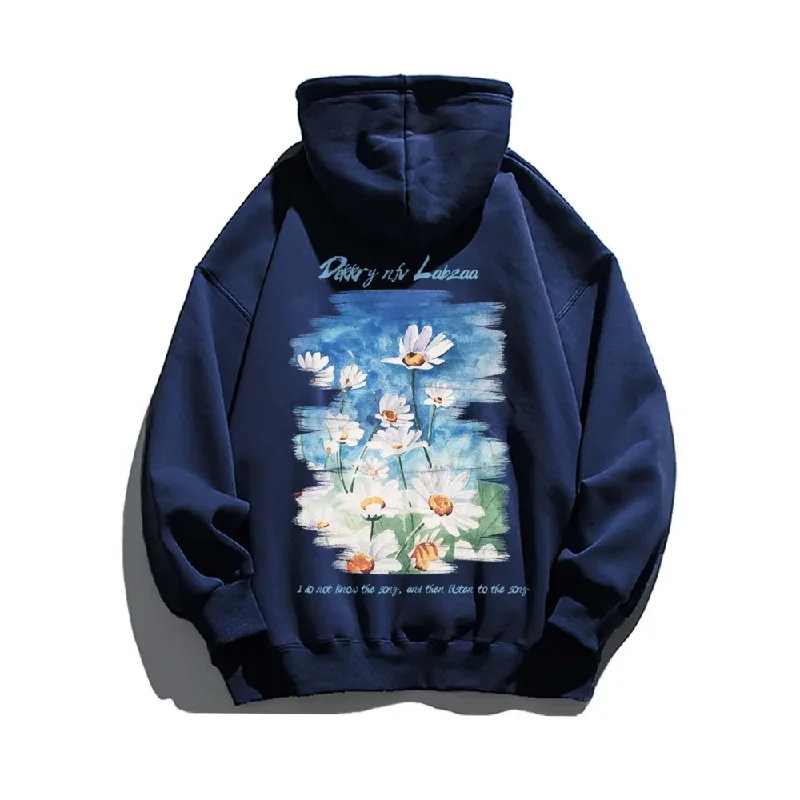 Women's sweatshirt with a mesh panel insert for breathability during workoutsLittle Daisy Oil Painting Hoodie Women's sweatshirt with a mesh panel insert for breathability during workoutsLittle Daisy Oil Painting Hoodie