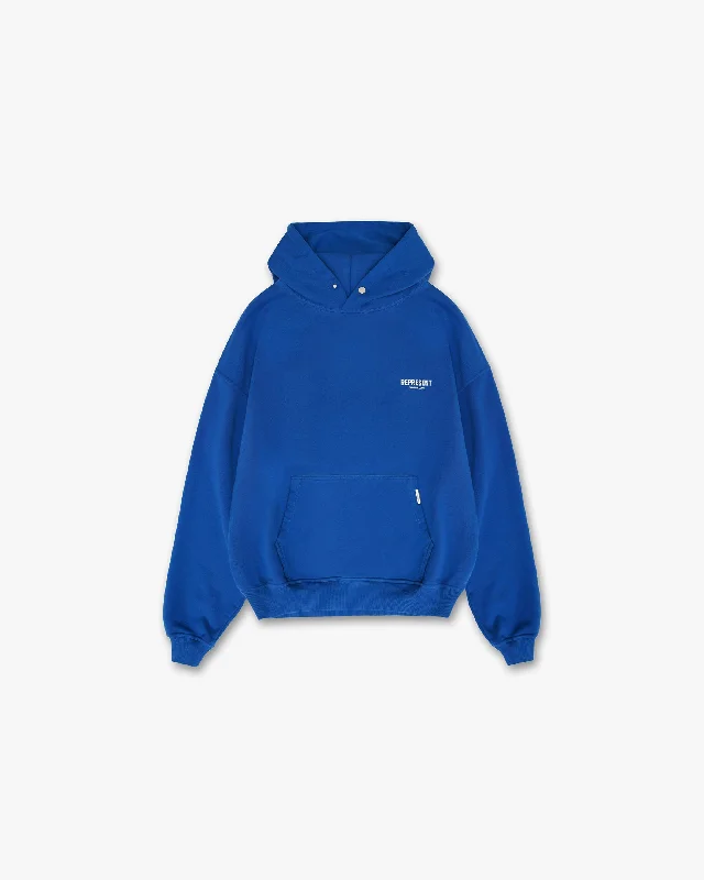 Women's graphic - printed sweatshirt featuring floral patterns for a feminine touchRepresent Owners Club Hoodie - Cobalt Women's graphic - printed sweatshirt featuring floral patterns for a feminine touchRepresent Owners Club Hoodie - Cobalt