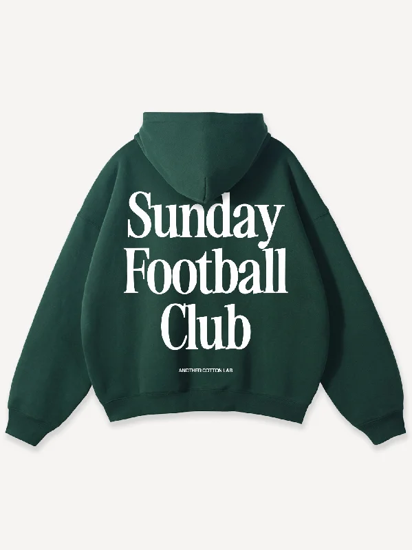 Women's zip - front sweatshirt with contrast stitching for a sporty aestheticSunday Football Club Oversized Hoodie Women's zip - front sweatshirt with contrast stitching for a sporty aestheticSunday Football Club Oversized Hoodie