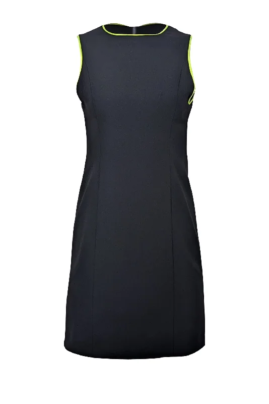 Sleeveless Women Dress in Bright Colors for Summer Parties Sleeveless Women Dress in Bright Colors for Summer Parties Alice & Olivia - Black Sleeveless Dress w/ Neon Trim Sz 4