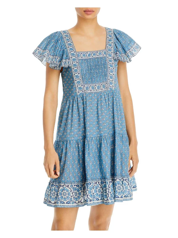 Strapless Women Dress with a Built - in Bra for Comfort and Support Strapless Women Dress with a Built - in Bra for Comfort and Support Fernanda Womens Flutter Sleeve Short Mini Dress