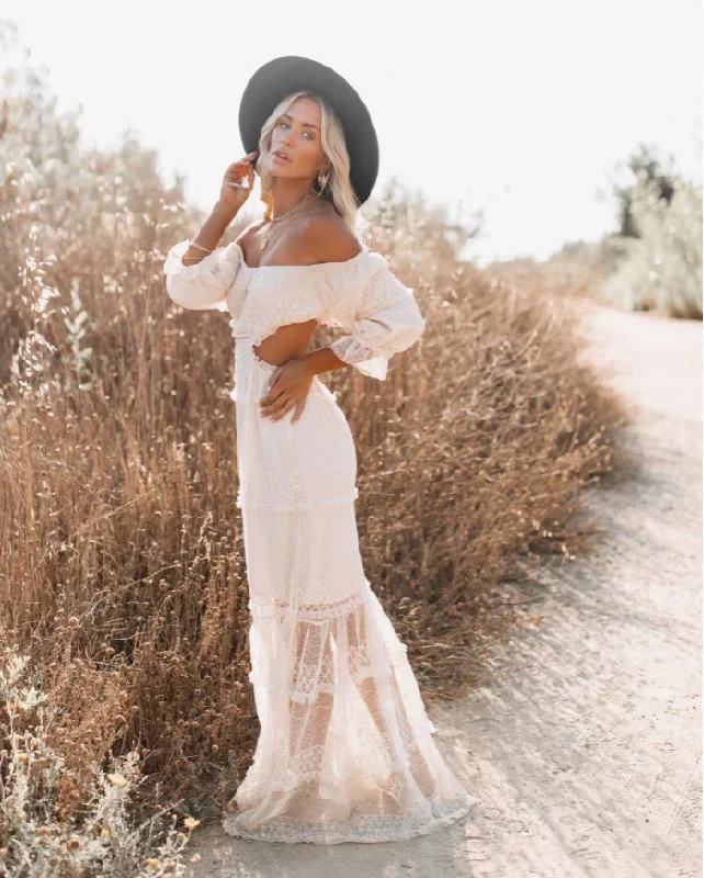 Maxi dresses with a pleated skirt for a timeless and elegant appearanceKittenAlarm - Seychelles Smocked Tiered Maxi Dress - Cream Maxi dresses with a pleated skirt for a timeless and elegant appearanceKittenAlarm - Seychelles Smocked Tiered Maxi Dress - Cream