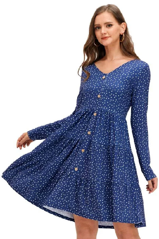 Mini dresses with beaded embellishments for a fancy eventPolka Dot Casual Buttoned Short Maternity Dress Mini dresses with beaded embellishments for a fancy eventPolka Dot Casual Buttoned Short Maternity Dress