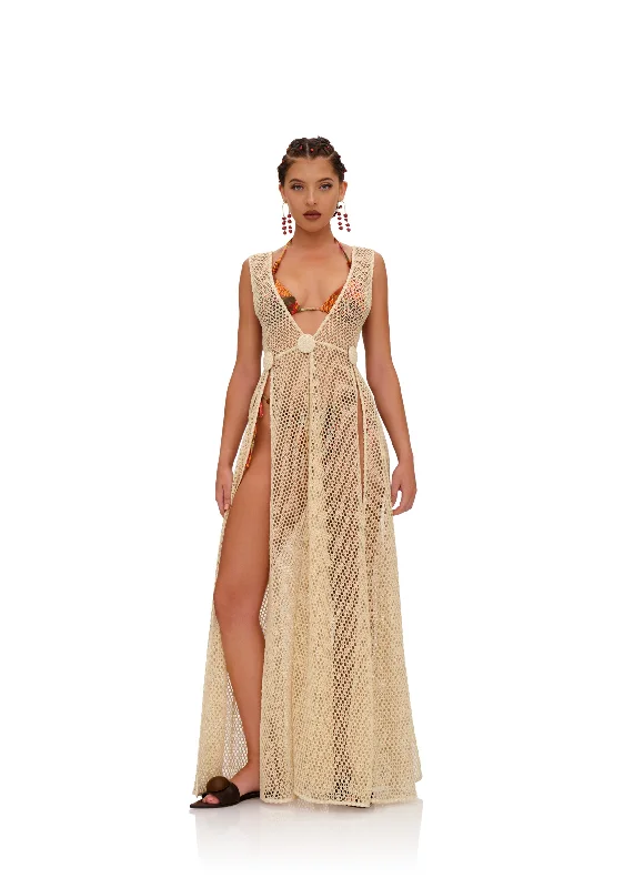 Opaque cover ups for a more modest beach lookUYI CROCHET DRESS